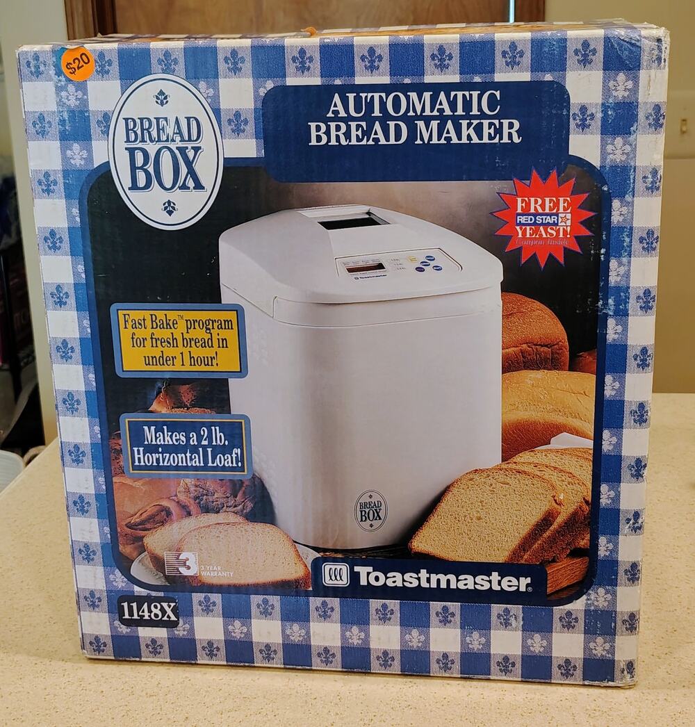 Vintage Toastmaster Bread Box Automatic Bread Maker Model 1148X–Brand New In Box